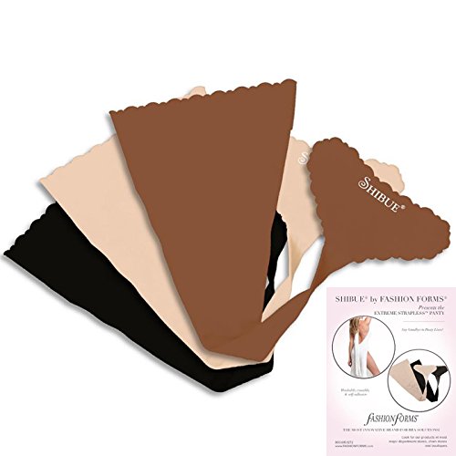 Shibue By Fashion Forms Extreme Strapless Panty Black/Nude Style BQ120 (Small / Medium)