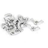 uxcell　ウィングナット　　ステンレス鋼製　6mmメススレッド　蝶形の翼 12個