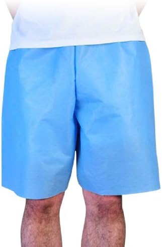 Exam Shorts, Blue, Size: Large - 50/Case