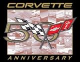 Tin Sign Corvette 50th Logo