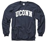 Connecticut Huskies Navy Bold Arch Crewneck Sweatshirt