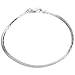 Sterling Silver .050 Diamond Cut Square Snake Chain Bracelet 7in