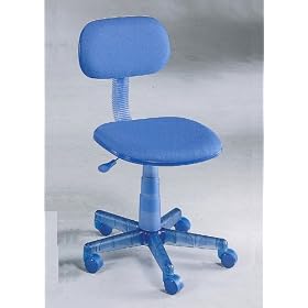 Blue Color Adjustable Home Office Desk Chair with Gas Lift by visiondecor Furniture