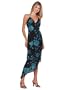 Short Party Dress by Sean Collection Silk Print Cocktail Dress (8254)