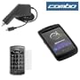 Black Durable Silicone Skin Soft Case + Rapid Car Charger + Clear Reusable LCD Screen Protector for RIM BlackBerry Storm 9500 9530 Smartphone