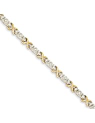14k Diamond X Bracelet, Best Quality Free Gift Box Satisfaction Guaranteed