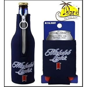 (2) Michelob Light Beer Can and Bottle Koozie Cooler by 