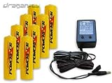 Battery + Charger Combo for RC Transmitters - 8AA 1000mAh NiCD with TX Wall Charger