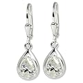 Silberdream Damen-Ohrh�nger Tr�ne Wei� 925 Silber Sdo520W