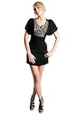 N16 New Womens Black Stud Embellished Jersey Dress Sizes 8-14 UK