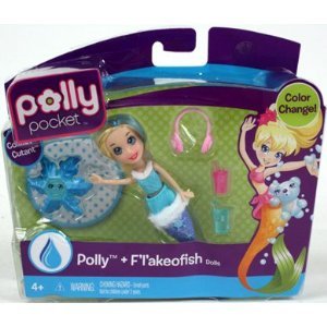 Polly Pocket Polly & F'l'akeofish Color Change Collect a Cutant