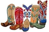 Cowboy Boots Area Rug