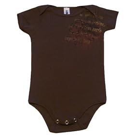 Hip and Trendy Layered Baby Outfit, Brown Short Sleeve