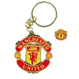 Manchester United FC - Official EPL Colour Keyring and pin set