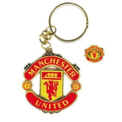 Manchester United FC - Official EPL Colour Keyring and pin set Manchester United FC - Official EPL Colour Keyring and pin set
