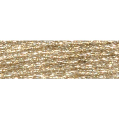 DMC 317W-E677 Light Effects Polyster Embroidery Floss, 8.7-Yard, White Gold