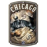 Chicago White Sox Wood Sign W/ Throwback Jersey