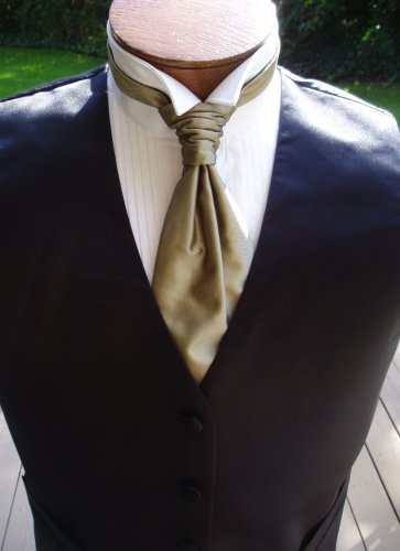 Buy Tuxedo Vest – Our Finest Satin with a Champagne Shar-pei Cravat