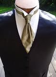 Tuxedo Vest - Our Finest Satin with a Champagne Shar-pei Cravat