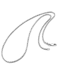 2.3MM Sterling Silver Fine Italian Rope Chains 16" 18" 20" 22" 24" 30"
