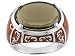 7.33CT SMOKY QUARTZ AND INLAY BROWN RESIN STERLING SILVER RING