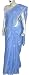 Indian Saree Cotton Chikan Embroidery Blue