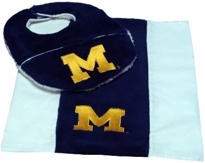 Michigan Wolverines Bib and Burp Cloth Gift Set