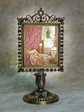 Dreaming of Christmas Lithophane Victorian Stand Antique Brass
