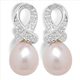 14K white gold Ululani Freshwater cultured pearl earrings