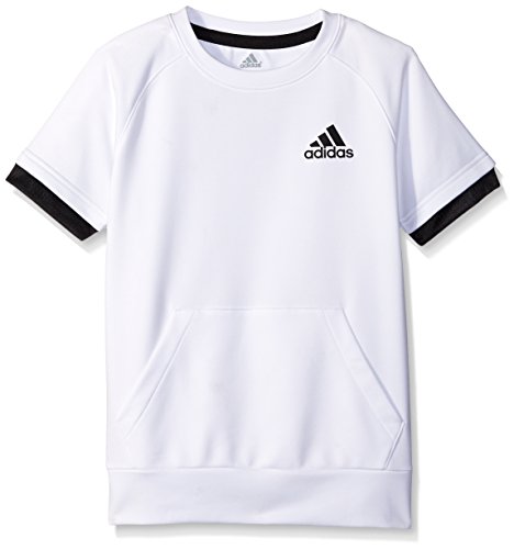adidas Big Boys Streetball Crew Tee, White/Black, Medium