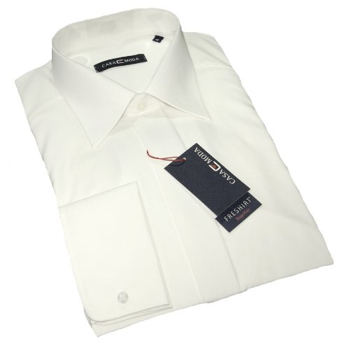 Casa Moda Langarm Hemd weiss 100% Baumwolle Kentkragen 