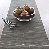 Chilewich Bamboo Table Runner Chalk by Chilewich