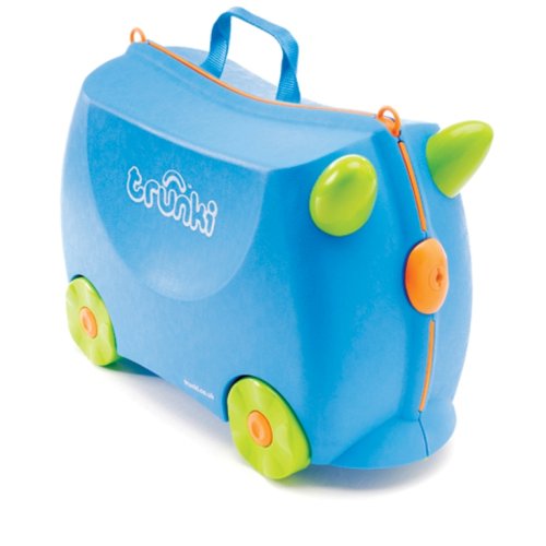 Childrens Toyshop   : Trunki Ride-On Suitcase "Terrance" (Blue) - Upgraded
