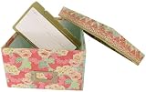 French Shabby Floral Elegant Photo Storage box with tabs & index cards