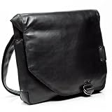 BACCINI Messenger Bag BRIZIO, Umhängetasche (32x34x7 cm) Leder schwarz
