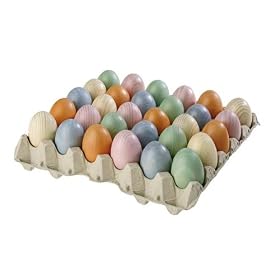 T&G Splash Selection - 30 wooden eggs in display tray, shrinkwrapped (5 colours)