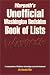 Unofficial Washington Redskins Book of Lists by David Elfin