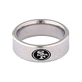 Mens NFL Titanium Logo Ring - 49ers