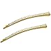 Faceted Crystal Row Two-Tone Bobby Pin - (2 Pcs)