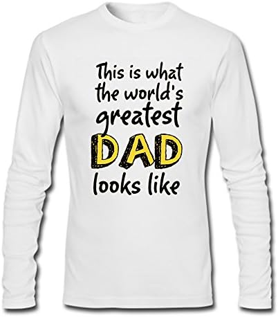 Cotton Long Sleeves Tshirts Tee For Man With This is What the Best Dad in the World Looks Like Design
