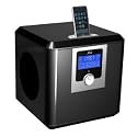 Apple MADE FOR IPOD Certified 2.1 Channel Hi-Fi Stereo iPod Digital Music System Wood Wooden Speaker and Docking Station CUBE For Apple Classic Video Nano 4G G4 Touch iPhone 2G 3G 3GS/3G S and MP3 Player (Remote Control Included) - Ricco J&L IFS26 (BLACK)