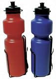Pyramid 28oz Bicycle Water Bottle W/Steel Cage Cage Red