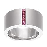 Sterling Silver Ring Set With Pink Tourmaline