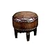Classy Wood Leatherette Round Footstool