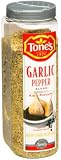 Tone's Spices Garlic Pepper Blend - 22 Oz - Large Restaurant / Food Service Size Shaker Container - Best Value per Ounce