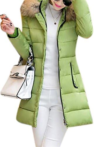Women's Thick Winter Faux Fur Hood Midi Down Coat Parka Jacket Outerweat