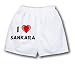 White Boxer Short with I Love Sankara