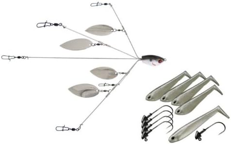 YUM Fishing Lure 6" YUMBRELLA 5 Wire No Rattle Rig - Tennessee Shad Flash Mob