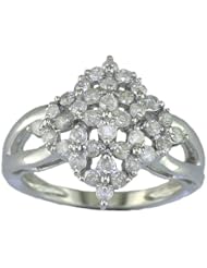 3/4 CT Diamond Ring 10K White Gold