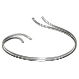 Rhodium Plated Sterling Silver Wire Bypass Cuff Bracelet with 0.01 Ct Tw Diamond Accent